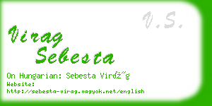 virag sebesta business card